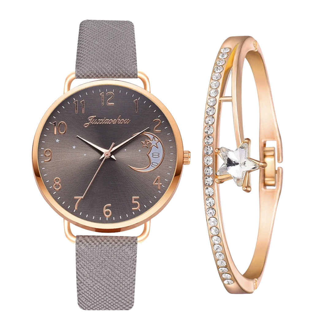 Daniela | Moon Dial Watch & Bracelet Set