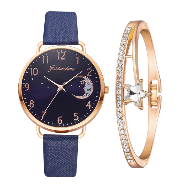 Daniela | Moon Dial Watch & Bracelet Set