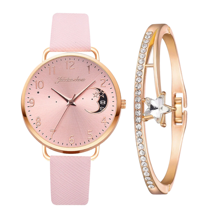 Daniela | Moon Dial Watch & Bracelet Set