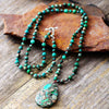 Imperial Natural Moss Stone Necklace