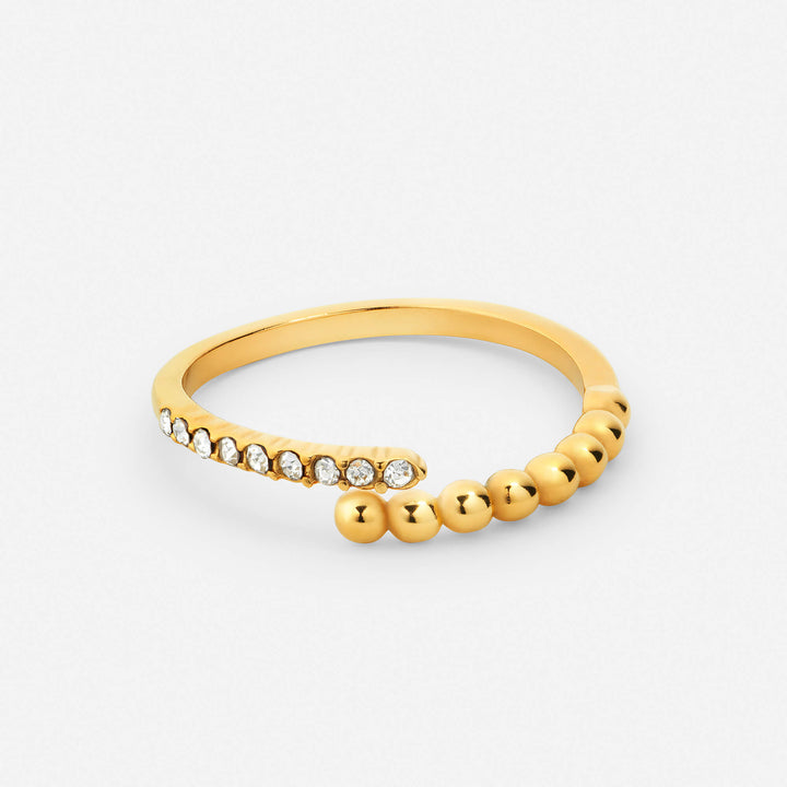 Bead & Crystal Ring
