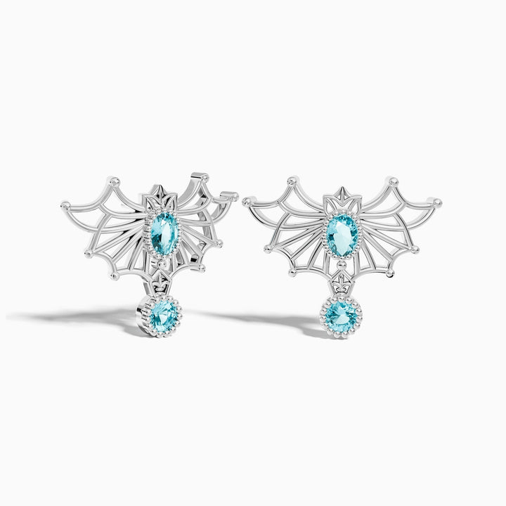 Aether Weave Earrings - Aquamarine