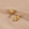 Anaya Triple Gold Hoop Earrings