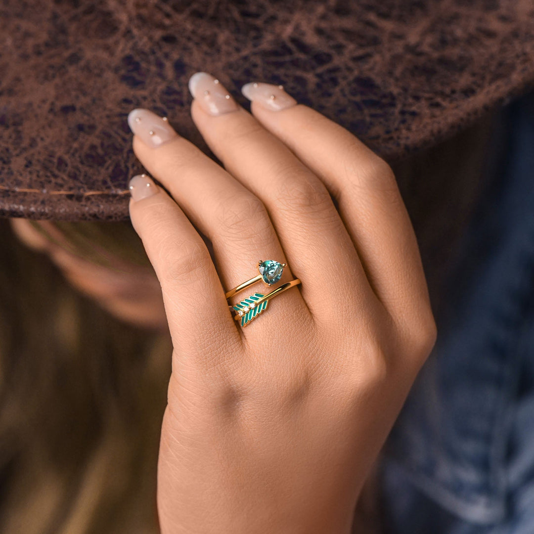 Arrow's Path Ring - Aquamarine