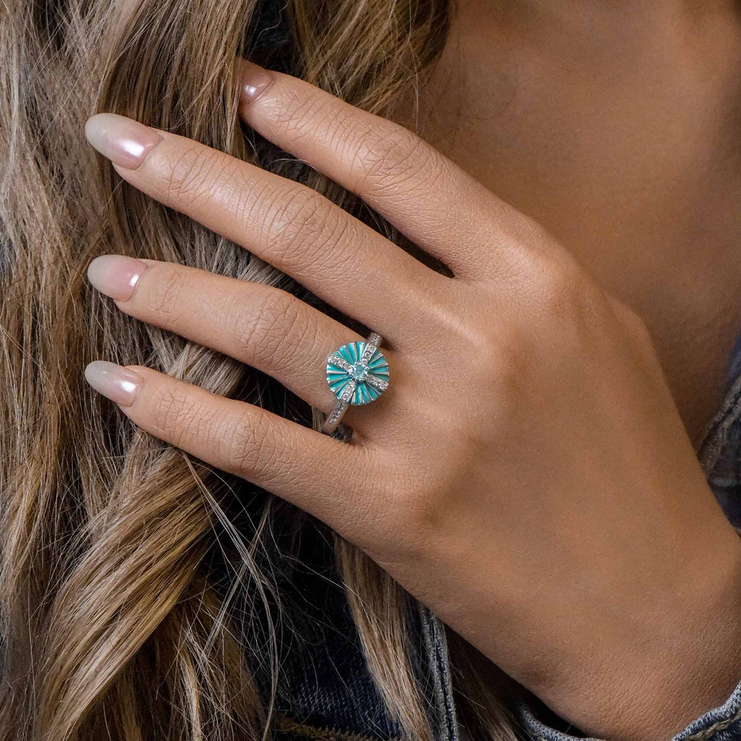 Azure Compass Ring