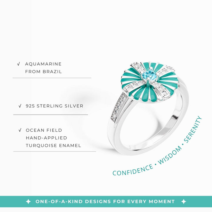 Azure Compass Ring
