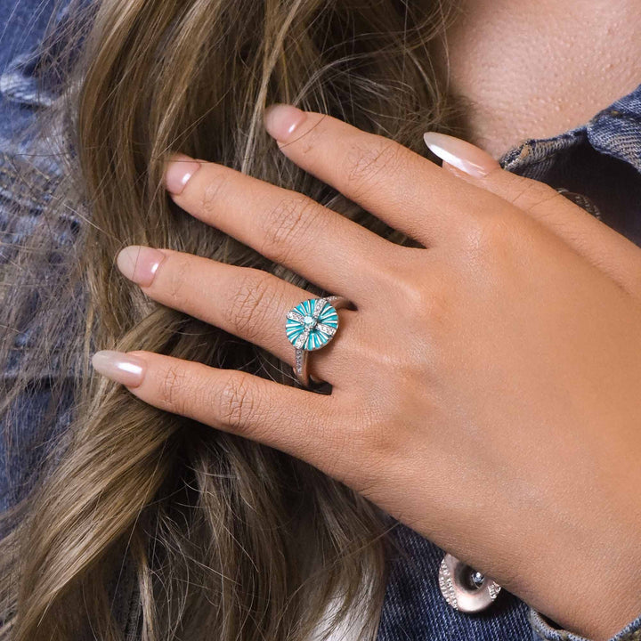 Azure Compass Ring