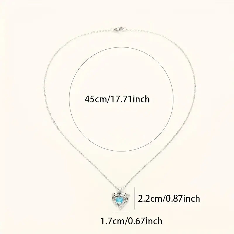 Oceanheart Twin-dolphin Necklace