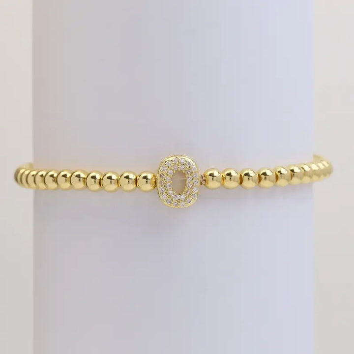 A-Z Bubble Initial Beaded Bracelet