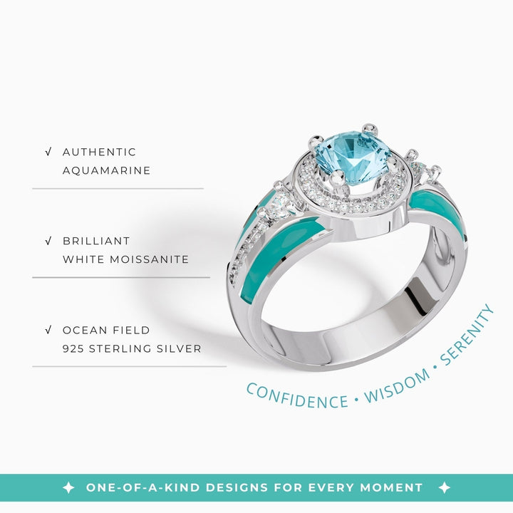 Brave Belt Ring - Aquamarine