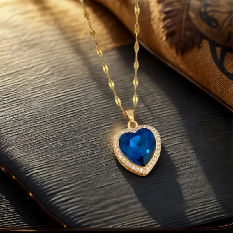 Gold Sapphire Necklace