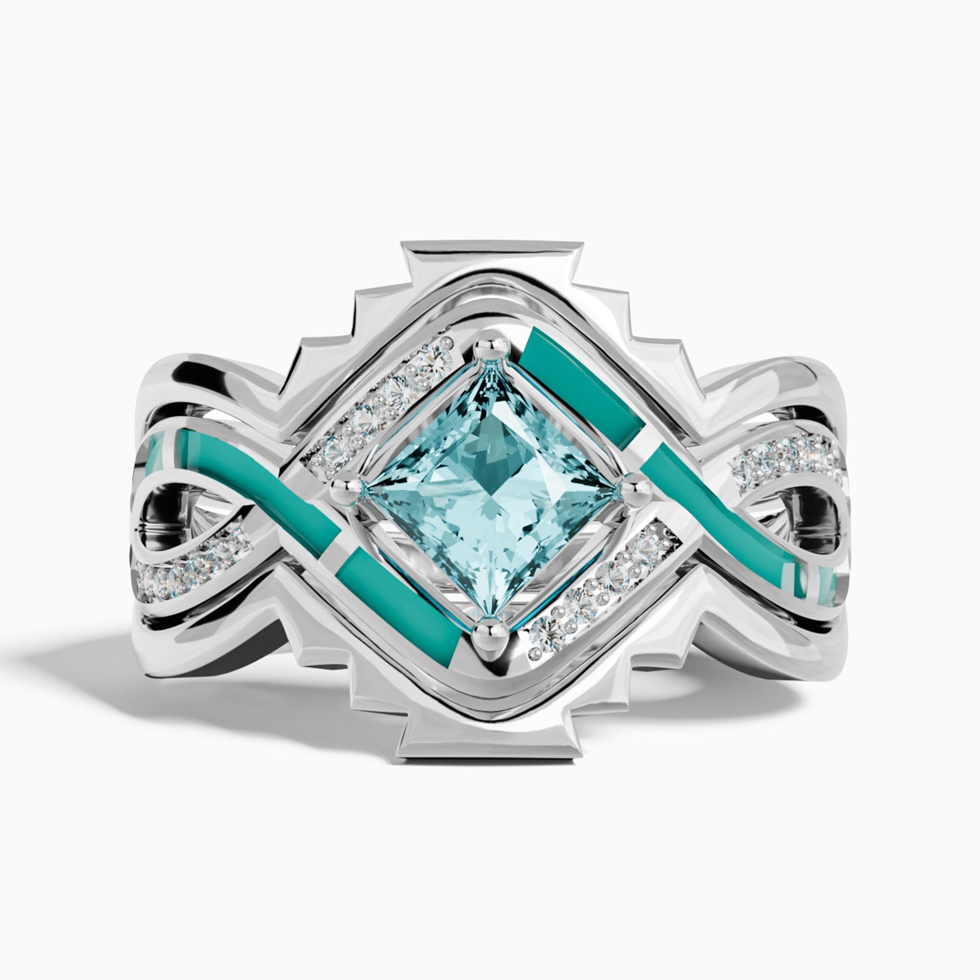 Cascading Ridges Ring - Aquamarine – Austin & Olivia Jewelry