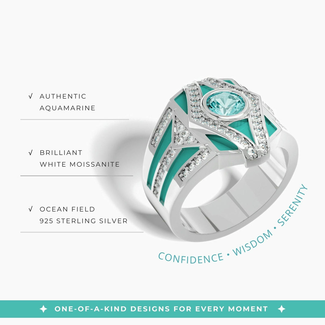 Celestial Canopy Ring - Aquamarine