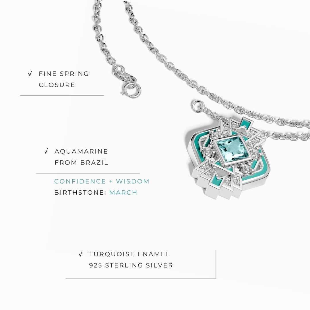 Chief's Crown Necklace - Aquamarine