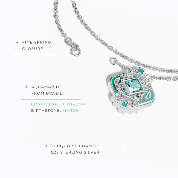 Chief's Crown Necklace - Aquamarine