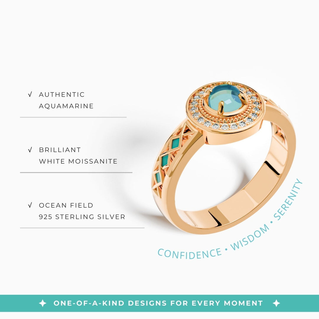Competitive Spirit Ring - Aquamarine