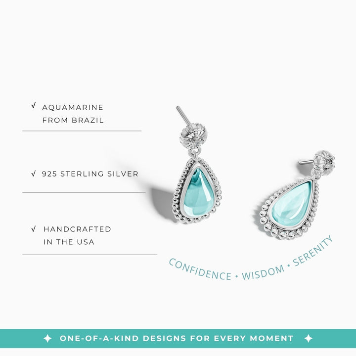 Desert Teardrop Earrings - Aquamarine