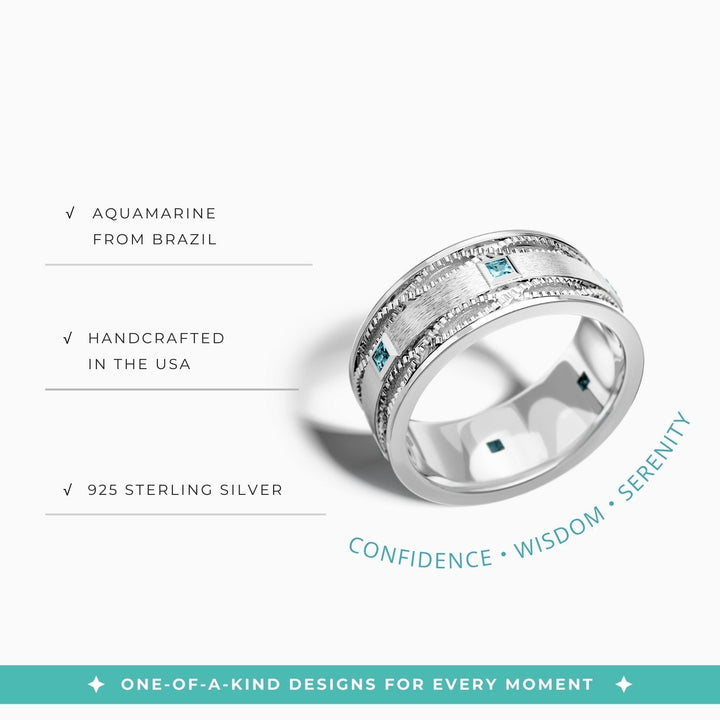Destiny Ladder Ring - Aquamarine