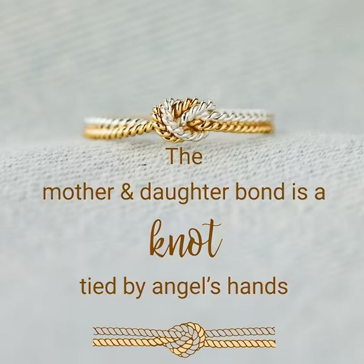 Unique Gold & Silver Knotted Ring