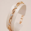 Elegant golden zirconia bracelet