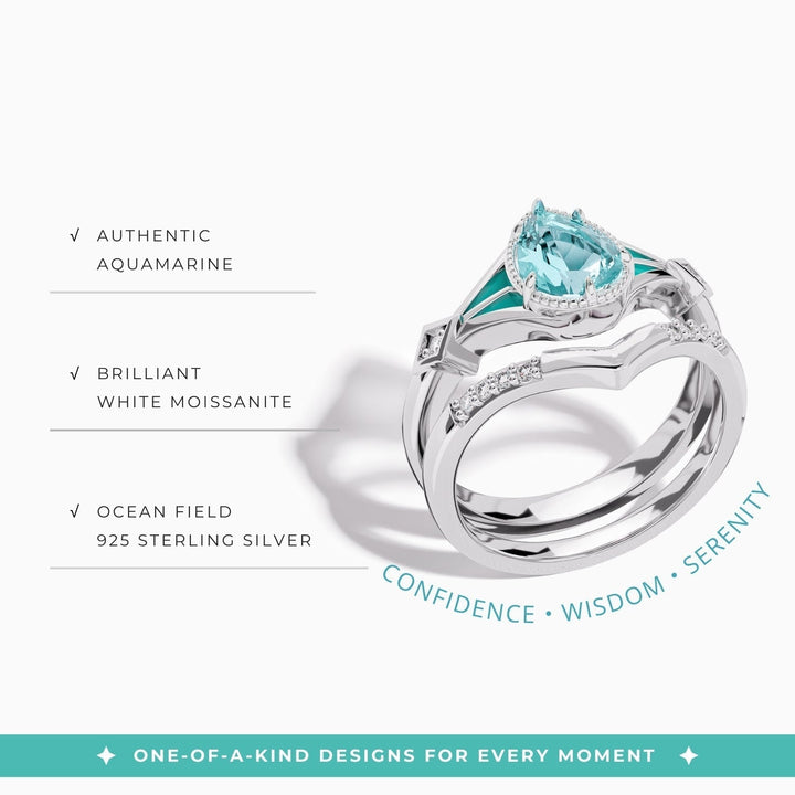 Eternal Angel's Tear Ring - Aquamarine