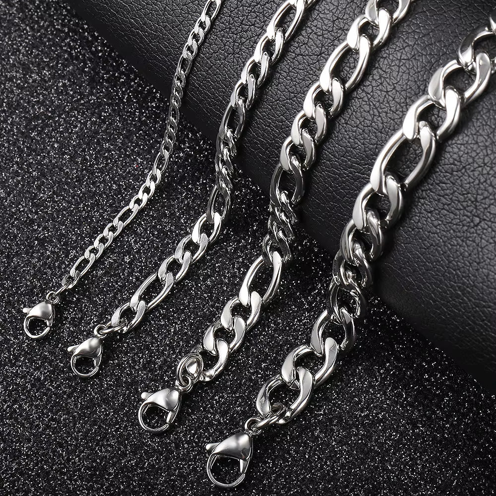 14K Gold Plated Figaro Chain Bracelet