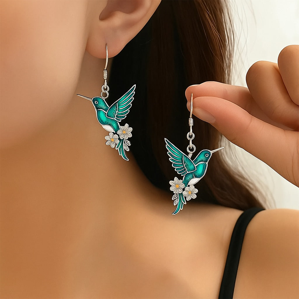 Beautiful Hummingbird Necklace with Bonus Earrings – Limited Time Offer