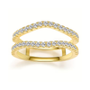 Elegant Double-Layer Gold Bright Ring