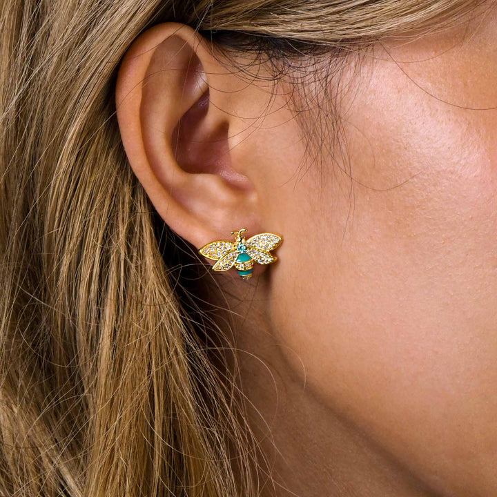 Hive Echo Earrings - Aquamarine