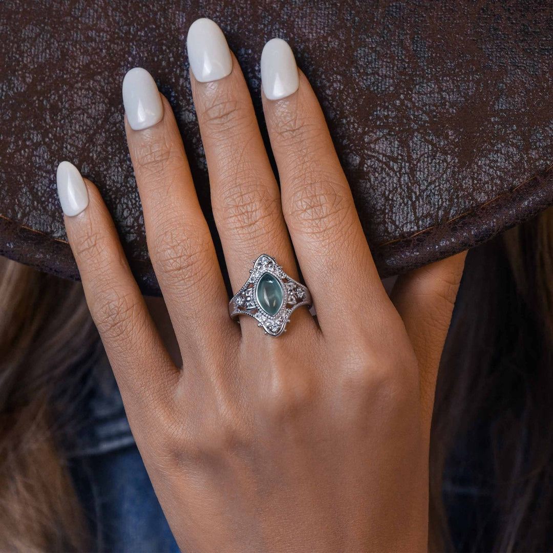 Holy Prayer Ring - Aquamarine