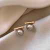 Elegant Dark Pearl Earrings in Gold