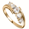 Elegant Luxury 14K Gold Zirconia Ring