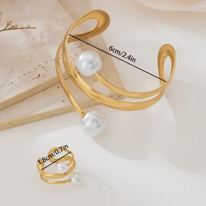 Luxury Gold Pearl Set