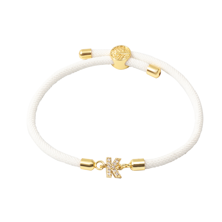 Personalized Unity Diamond Initial Bracelet