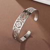 Open Silver Cuff Bracelet