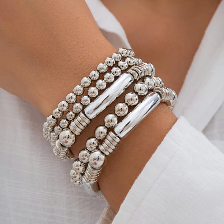 Chunky Bead Bracelet Stack