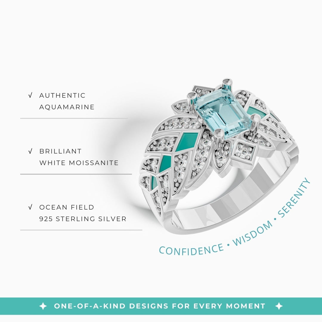 Nautical Starlight Ring - Aquamarine