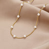 Pure Gold Pearl Necklace