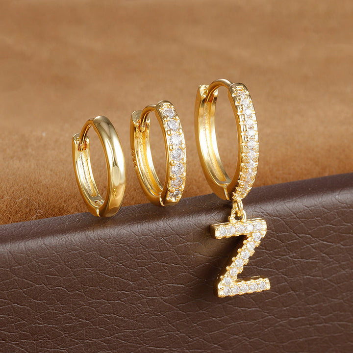 Dazzling Initial Diamond Earrings