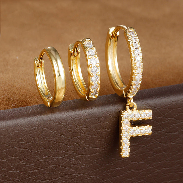 Dazzling Initial Diamond Earrings