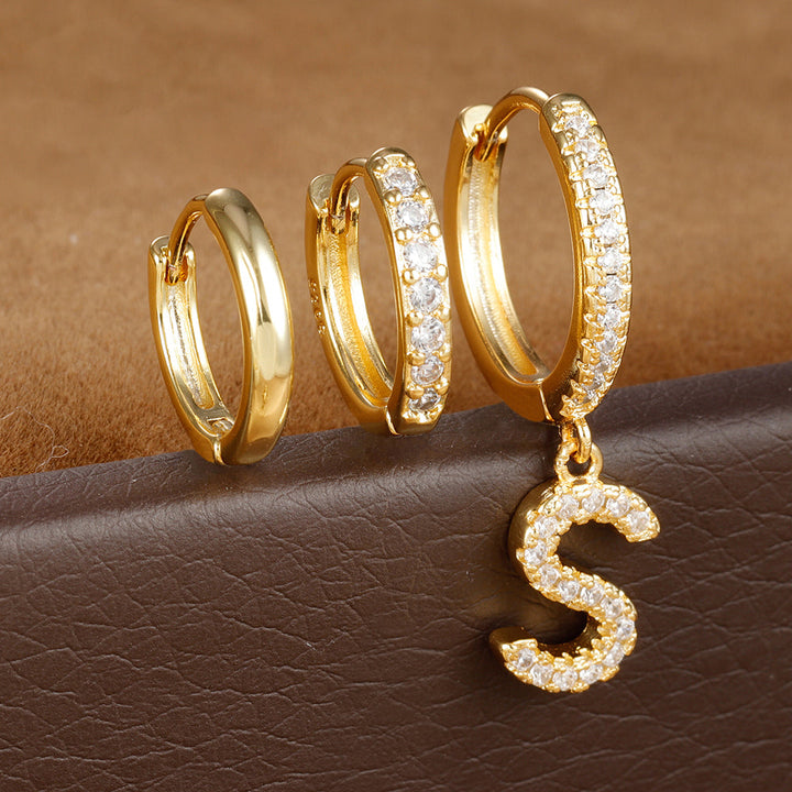 Dazzling Initial Diamond Earrings