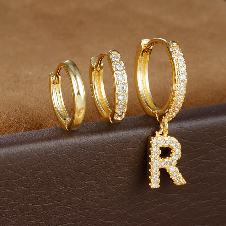 Dazzling Initial Diamond Earrings