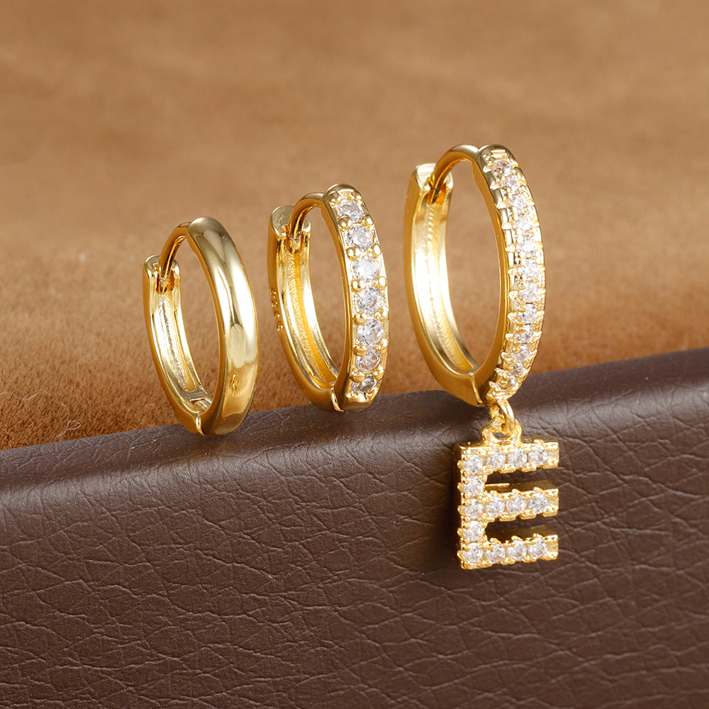 Dazzling Initial Diamond Earrings