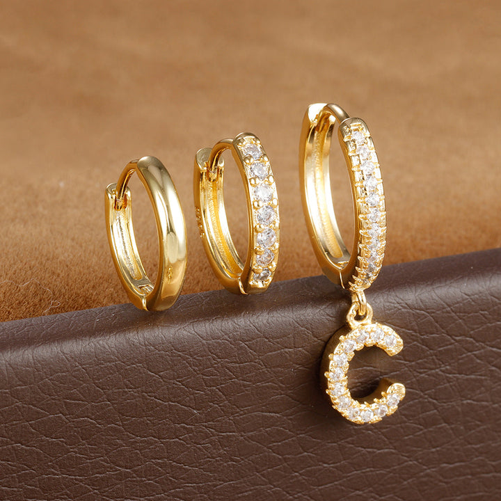 Dazzling Initial Diamond Earrings