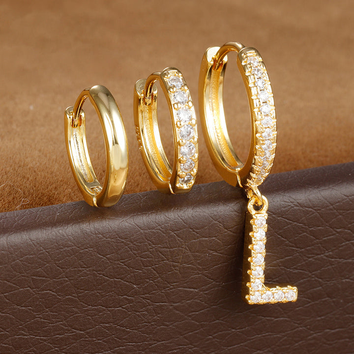 Dazzling Initial Diamond Earrings