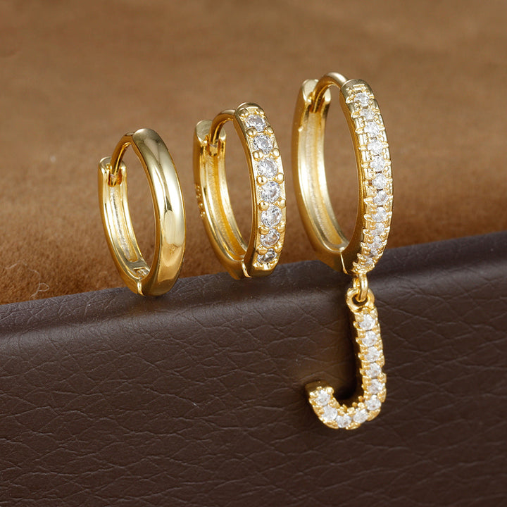 Dazzling Initial Diamond Earrings