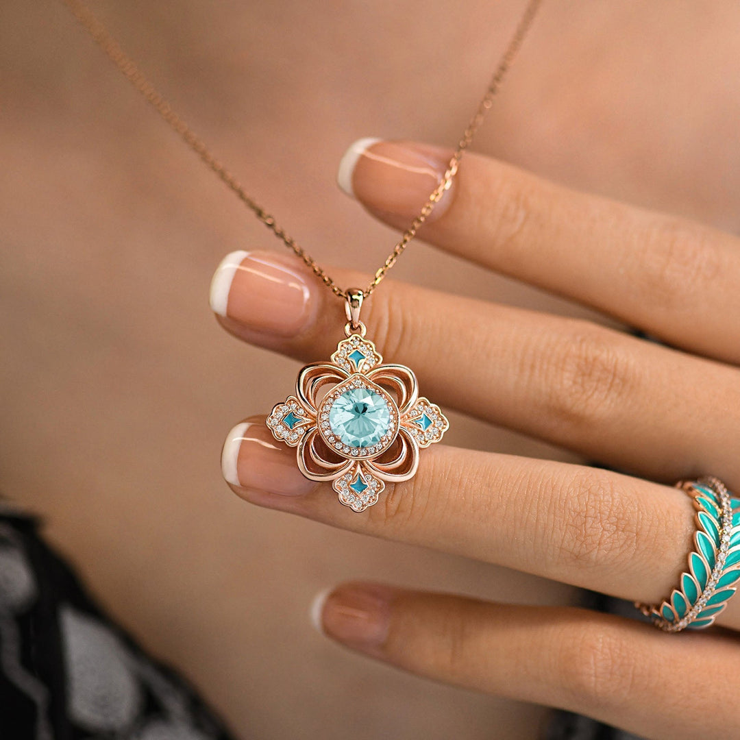 Prairie Insignia Necklace - Aquamarine
