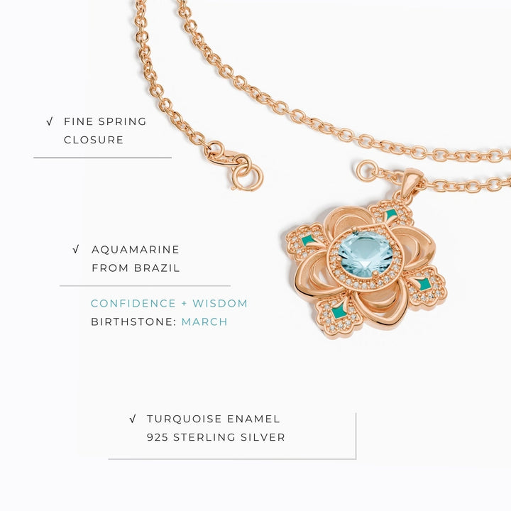 Prairie Insignia Necklace - Aquamarine