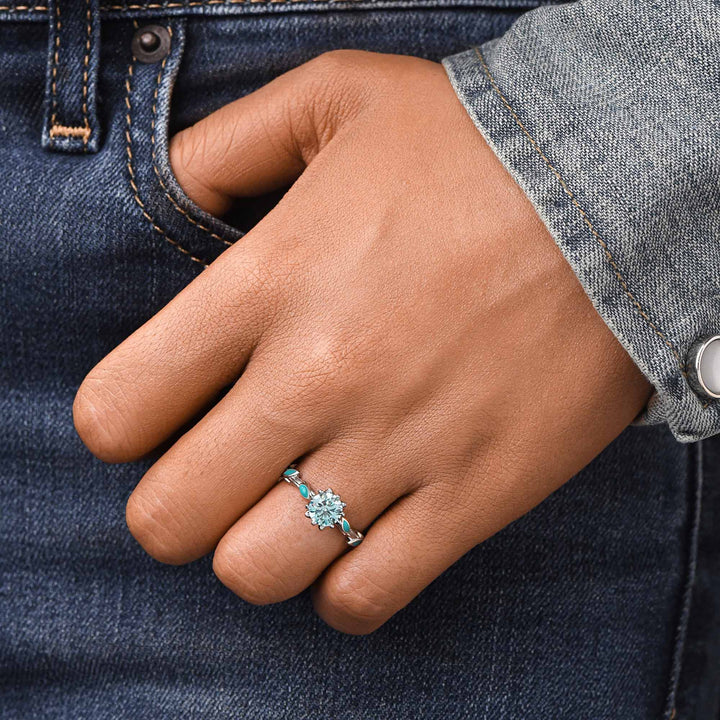 Promise Rose Ring - Aquamarine