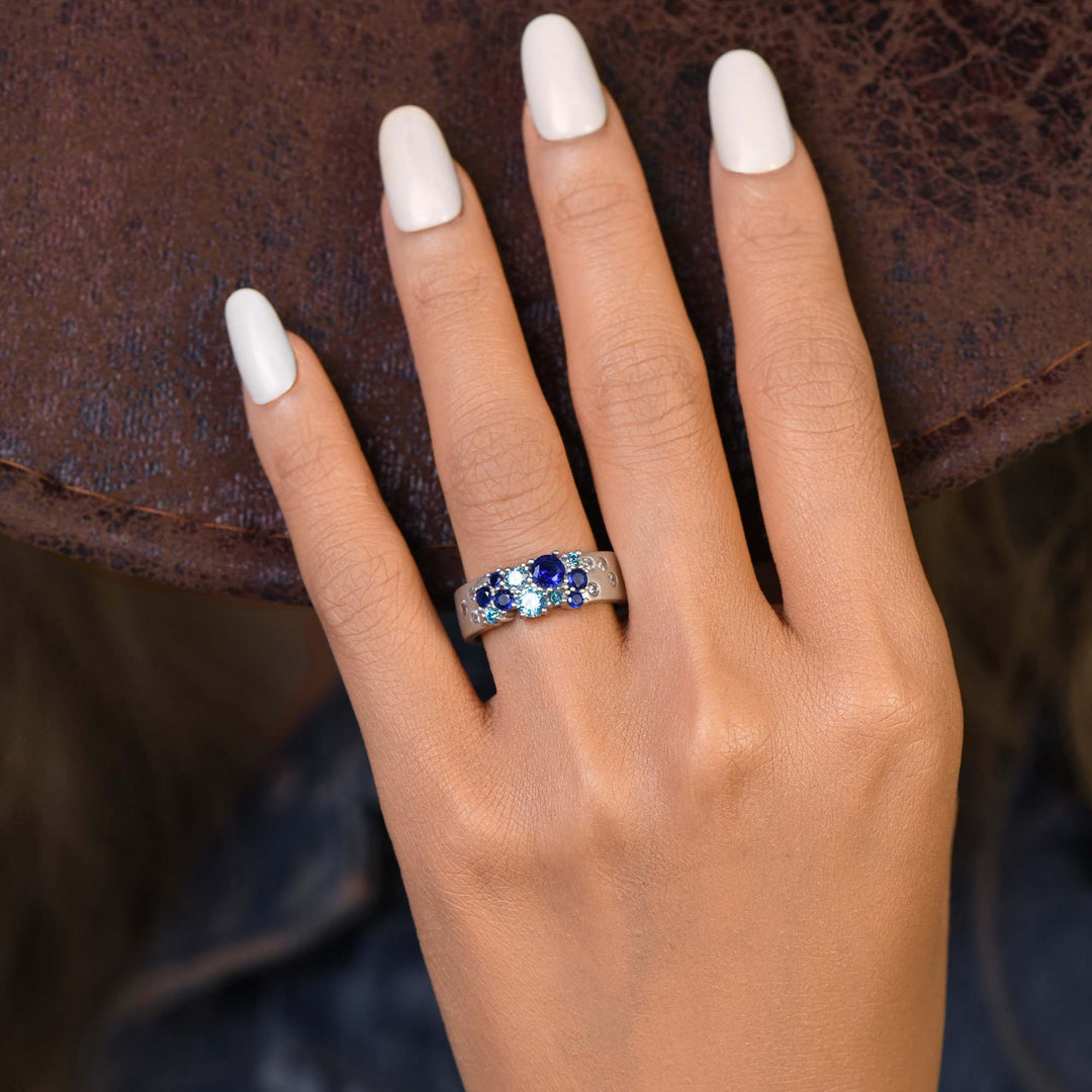 Reef Reverie Ring - Sapphire ＆ Aquamarine